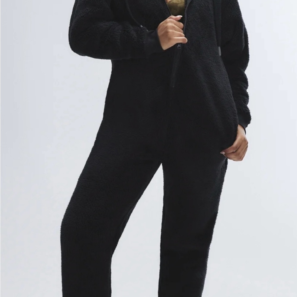 Savage X Fenty Black Fleece Jumpsuit